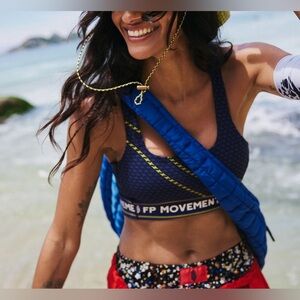 NWT FP Movement Never Better Logo Square Neck Sports Bra